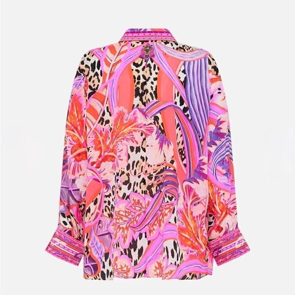 NWT Camilla Wing Collar Blouse Viola Vintage - Picture 3 of 13